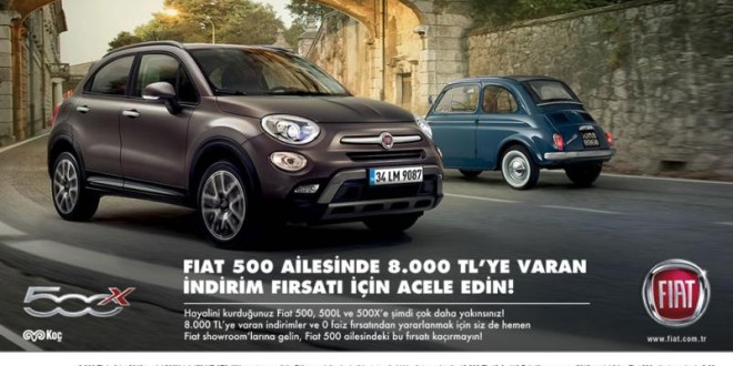 Fiat 500 Ailesinde 8.000 tl’ye varan indirim firsatı!