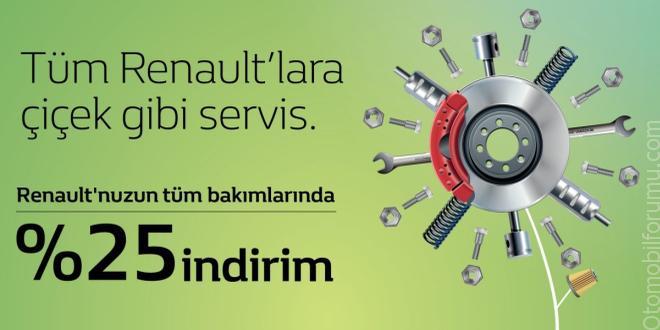 Tüm Renault’ların Bakımlarında %25 indirim Tüm Renault’ların Bakımlarında %25 indirim